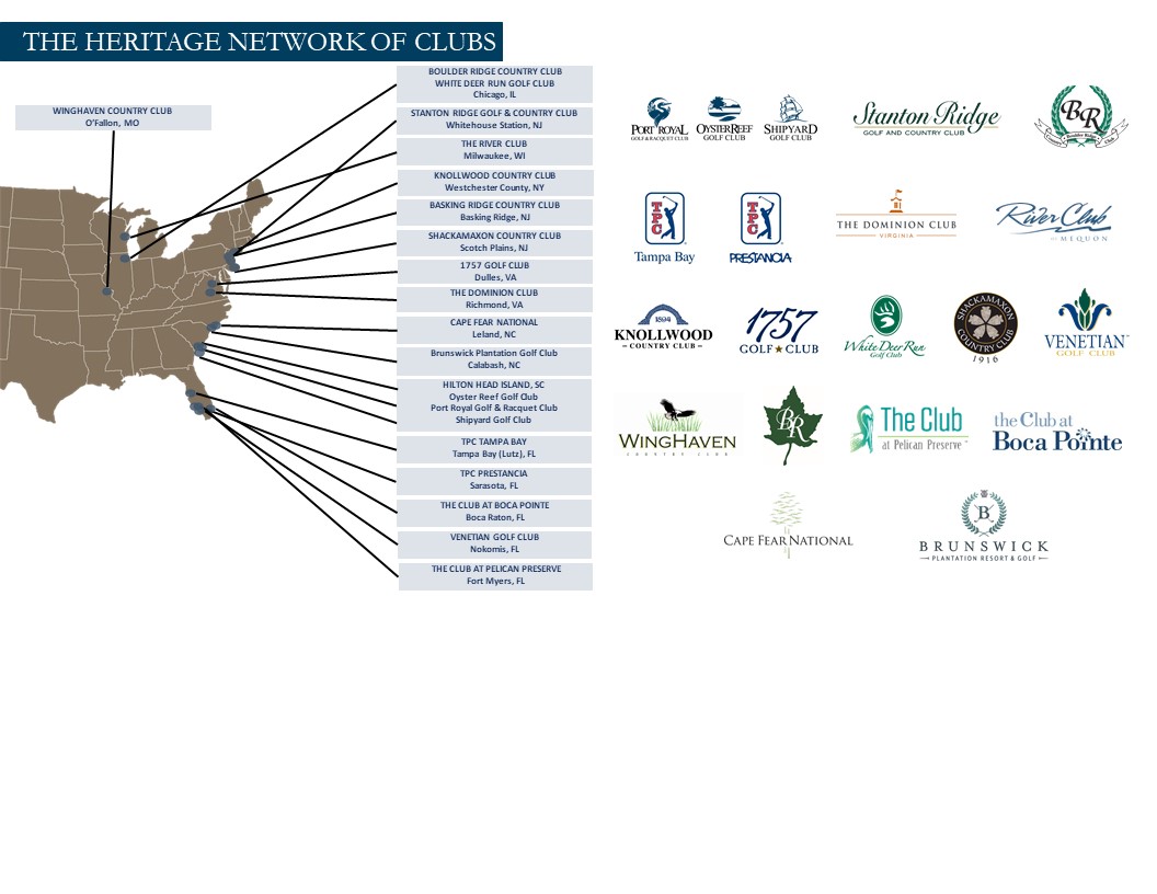 Heritage Golf Group - Map